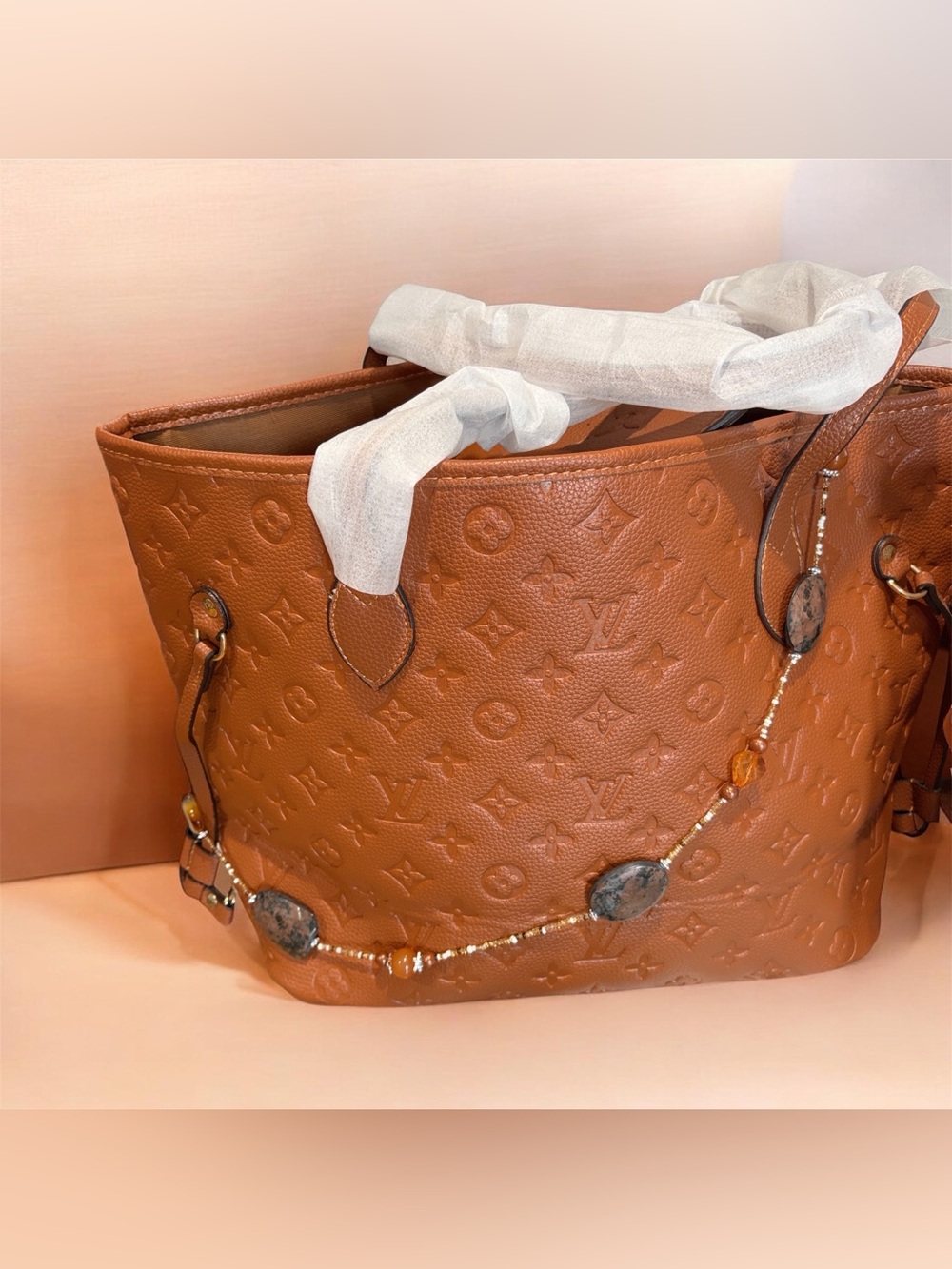 Brown fashion inspired Monogram Empreinte Leather Tote